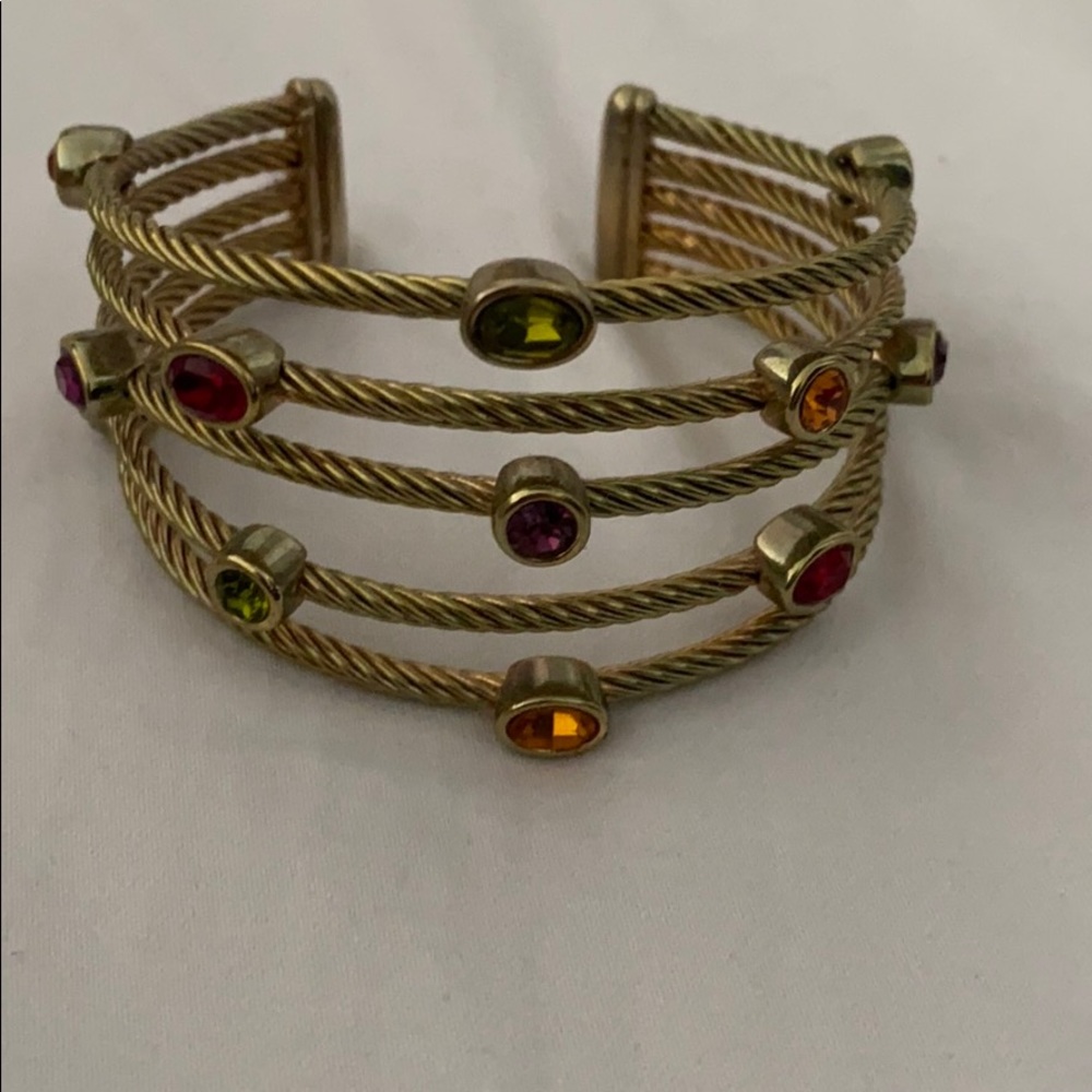 Bracelet with colored gems